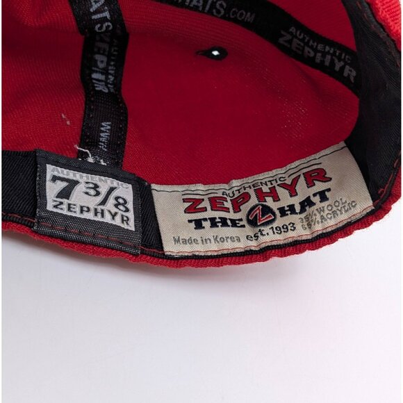VTG Cincinnati Bearcats ZEPHYR Vintage Fitted Size 7 3/8 Cap Hat Red Wool Blend - Picture 6 of 7